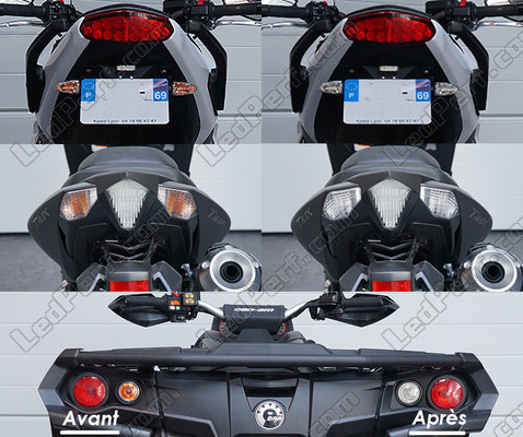 Rear indicators LED for BMW Motorrad R 1250 RS before and after