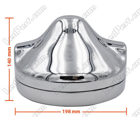 Round and chrome headlight for 7 inch full LED optics of Ducati GT 1000 Dimensions