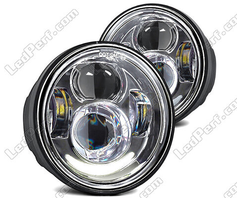 LED Headlights for Harley-Davidson Fat Bob 1690 - Approved Round Motorcycle Optics