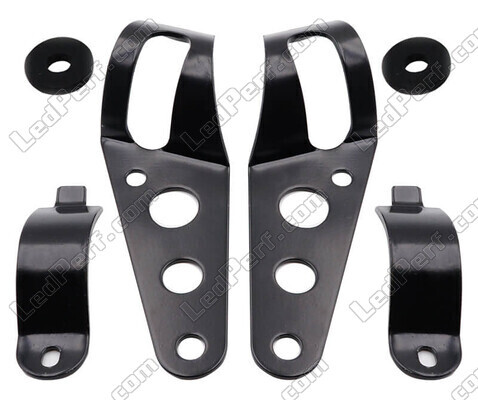 Set of Attachment brackets for black round Kawasaki VN 1500 Drifter headlights