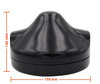 Black round headlight for 7 inch full LED optics of Kawasaki W650 Dimensions