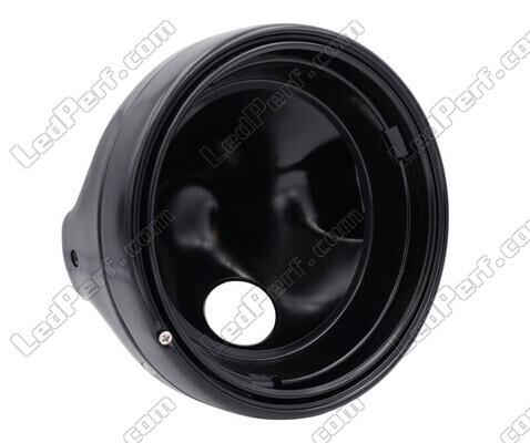 round satin black headlight for adaptation on a Full LED look on Kawasaki W650