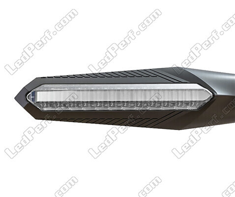 Front view of dynamic LED turn signals + brake lights for KTM EXC-F 500 (2020 - 2023)