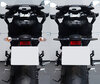 Comparative before and after installation Dynamic LED turn signals + brake lights for Royal Enfield Sixty 5 500 (2002 - 2006)