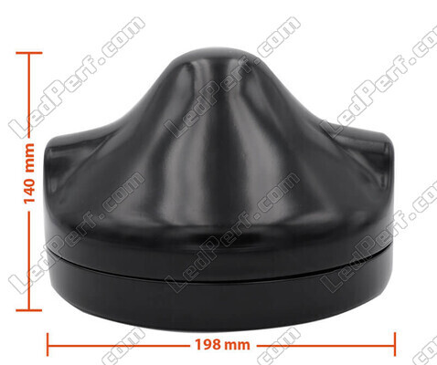 Black round headlight for 7 inch full LED optics of Yamaha XJ 600 N Dimensions