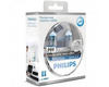 Pack of 2 Philips WhiteVision 9003 (H4 - HB2) bulbs + 2 W5W WhiteVision