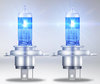White light of 9003 (H4 - HB2) Osram Cool Blue Boost 5000K Xenon effect bulbs - 62193CBB-HCB