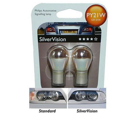 Philips Silver Vision 7507 - 12496 - PY21W chrome orange bulb