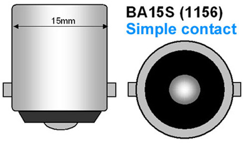 HSUN BA15S (R10W, R5W) SMDx8 LED bulb - MK LED