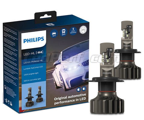 gallon mod bygning LED Bulb kit - H4 - PHILIPS Ultinon Pro9000 5800K +250%