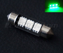 37mm festoon LED bulb - green  - 6418 - C5W