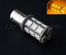 1156A - 7506A - P21W bulb with 18 leds - Orange - High power - BA15S Base