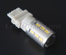 3157 - T25 - P27/7W magnifier bulb with 21 leds High-Power SG + Lens - white - W2.5x16q Base