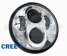 Chrome Full LED Motorcycle Optics for Round Headlight 5.75 Inch - Type 2